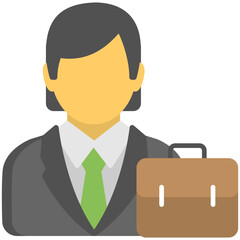 
Flat icon entrepreneur, businessman
