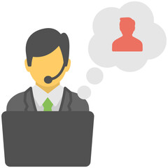 
Help desk flat icon, call center
