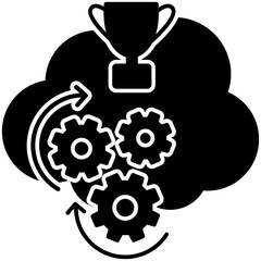 
Flat icon achievement, goal settings
