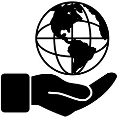 
Flat icon global warming, environment protection
