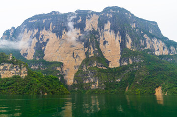 Obraz premium Autumn scenery of Jianshiye Three Gorges Scenic Area in Enshi, Hubei, China