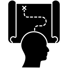 
Flat icon approach, strategy
