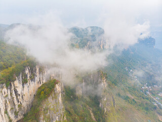 Autumn scenery of Jianshiye Three Gorges Scenic Area in Enshi, Hubei, China