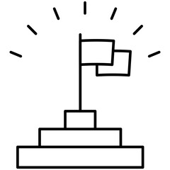 
Flat icon accomplishment, victory
