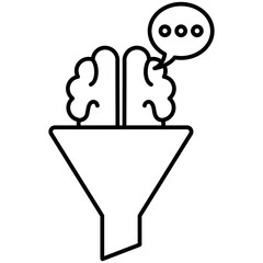 
Innovation management, flat icon idea filtration
