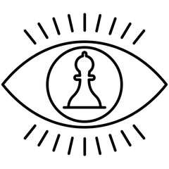 
Flat icon strategic vision, strategic planning 
