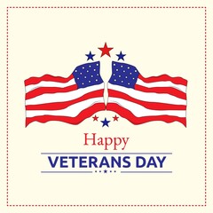 Illustration vector design of veterans day background template