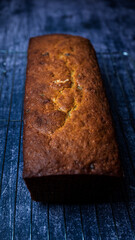 Chocolate chips banana bread slice