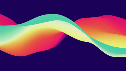Abstract wavy background with modern gradient colors. Hills silhouette. Abstract background. Vector illustration.
