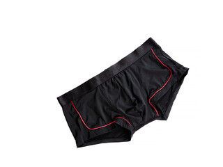 Men's trunk underwear color black on isolated background