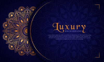 Luxury mandala background with floral ornament pattern. Hand drawn gold mandala design. Vector mandala template for decoration invitation, cards, wedding, logos, cover, brochure, flyer, banner.