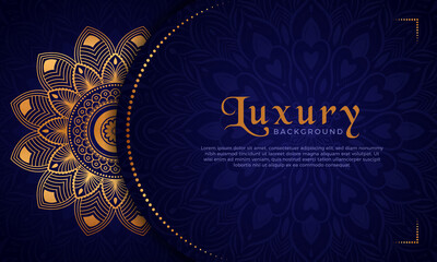 Luxury mandala background with floral ornament pattern. Hand drawn gold mandala design. Vector mandala template for decoration invitation, cards, wedding, logos, cover, brochure, flyer, banner.