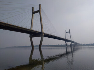 Fototapeta na wymiar new yamuna bridge prayagraj