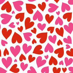 Fototapeta premium Seamless pattern with heart. Vector illustration.