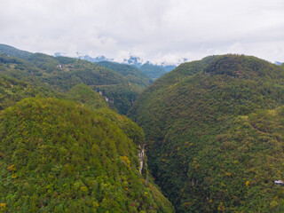 Autumn scenery of the Dixin Valley Scenic Area in Enshi, Hubei, China