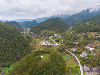 Autumn scenery of the Dixin Valley Scenic Area in Enshi, Hubei, China