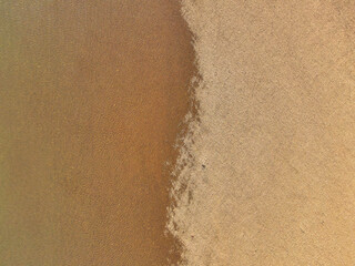 Beautiful pebble beach in Siberia