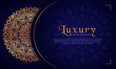 Luxury mandala background with floral ornament pattern. Hand drawn gold mandala design. Vector mandala template for decoration invitation, cards, wedding, logos, cover, brochure, flyer, banner.