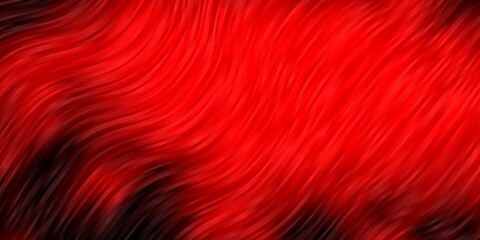 Dark Red vector background with curves.