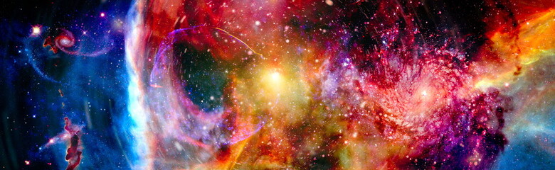 Incredibly beautiful galaxy in outer space. Billions of galaxies in the universe. Abstract space...