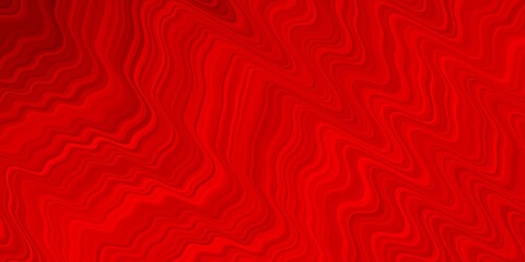 Light Red vector background with bent lines.