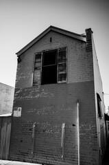 Black and white old building