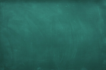 Texture of chalk on green blackboard or chalkboard background. School education board, dark wall...