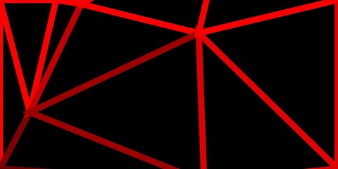 Dark red vector polygonal backdrop.