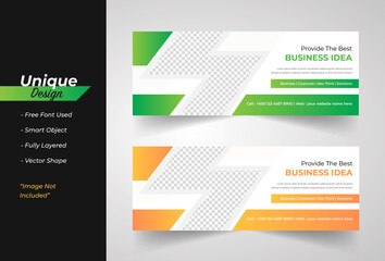 Modren Corporate Web Banner Template Set  Design.