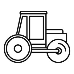Paving road roller icon. Outline paving road roller vector icon for web design isolated on white background