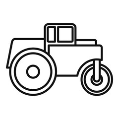 Surface road roller icon. Outline surface road roller vector icon for web design isolated on white background