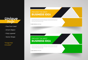 Modren Corporate Web Banner Template Set  Design.