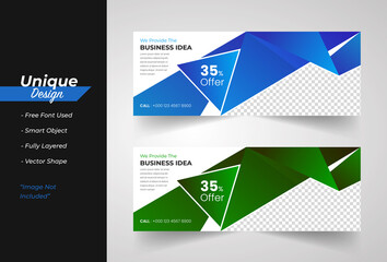 Corporate Web banner Design template. 2 Color variation 
