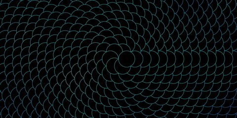 Dark BLUE vector background with circles.