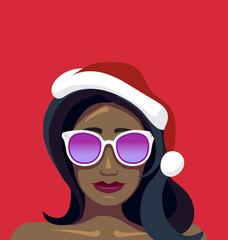 Christmas and New year holiday poster design. Vector illustration.