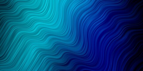 Dark Blue, Green vector background with bent lines.