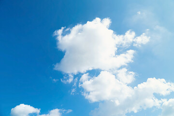 blue sky with cloud. White clouds against blue sky background. Sunny cloudy summer day, The vast blue sky and clouds sky.