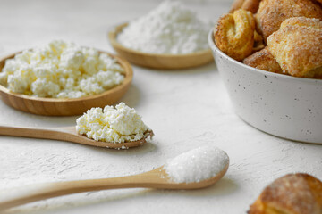 cookies with cottage cheese on a plate
