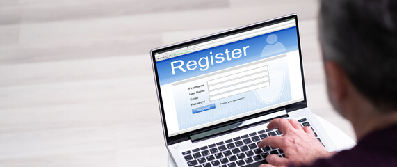Registration Form On Web Site With Password