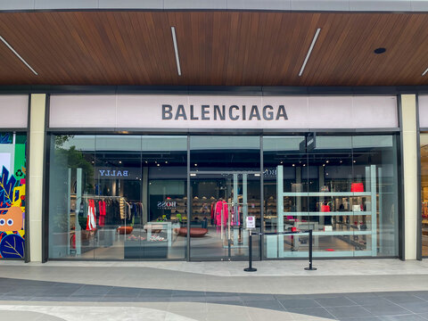 Bangkok Thailand - 7 Nov 2020: Balenciaga shop in. The Siam Premium Outlets  Bangkok, This is the new shopping area in Thailand The center of luxury  brands in the world near Suvarnabhumi