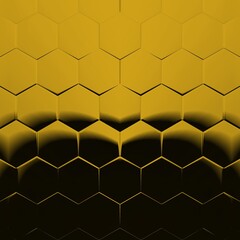 black background with strong gold geometric hexagonal mosaic designs and patterns