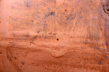 Rusty iron background. A section of rusty iron.