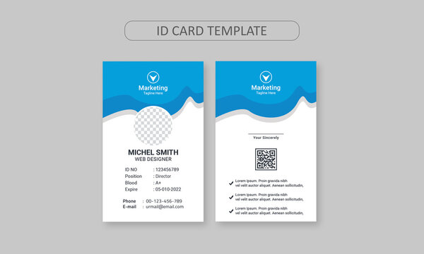 Stylish Employee ID Card Design Template 