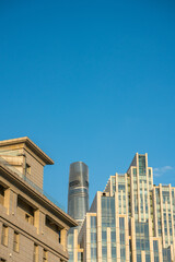 Obraz premium Facade of modern architecture in Shanghai.