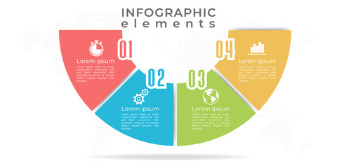 Timeline infographic template 4 options.