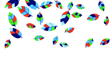 Pretty pattern with leaves for greeting card or poster. Vector background for spring or summer design.
