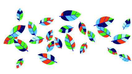 Pretty pattern with leaves for greeting card or poster. Vector background for spring or summer design.
