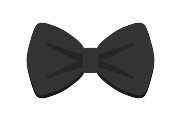 Vector cartoon style black bow tie icon, illustration.
