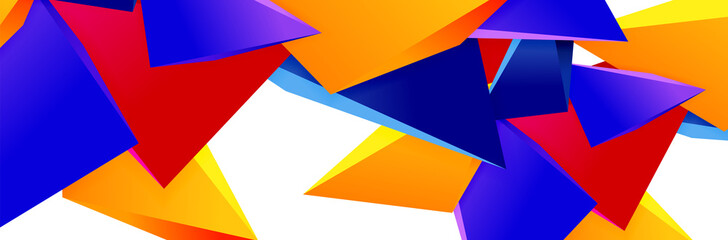 Triangle mosaic abstract background, 3d triangular low poly shapes. Geometric vector illustration for covers, banners, flyers and posters and other