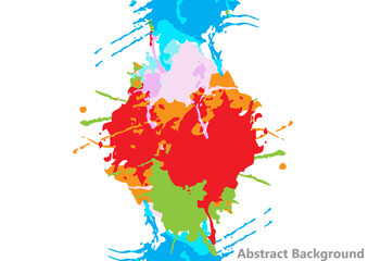 Obraz premium Abstract vector color splatter design on isolate background. illustration vector design.